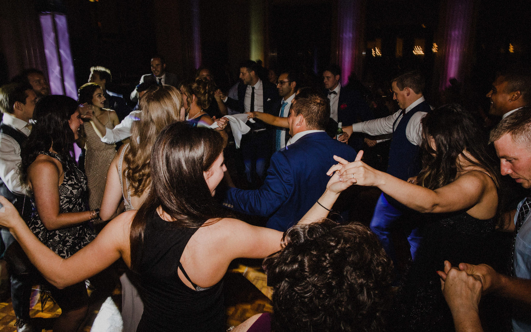 greek dancing at downtown toronto wedding